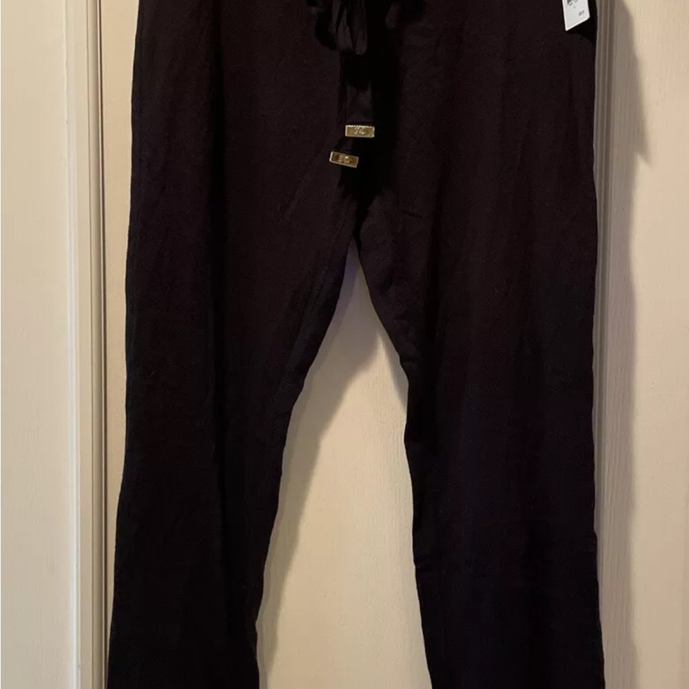 NWT Juicy Couture Black Label Pitch Black Fashion Track Pants XL